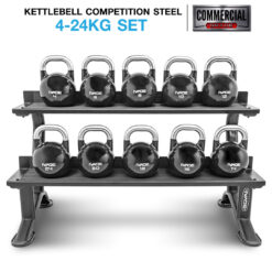 ชุดเคตเทิลเบล IVADE COMPETITION STEEL 4-24KG พร้อมชั้นวาง