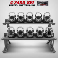 [PRE-ORDER 30 DAYS] ชุดเคตเทิลเบล IVADE COMPETITION STEEL 4-24KG พร้อมชั้นวาง
