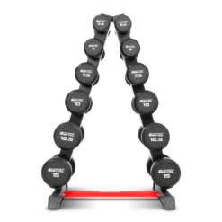 ดัมเบล กลม หุ้มยาง IRONTEC 6 คู่ ขนาด 2.5-15KG พร้อมขาตั้ง (DB4012SET105KG) - Image 3
