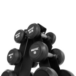 ดัมเบล กลม หุ้มยาง IRONTEC 6 คู่ ขนาด 2.5-15KG พร้อมขาตั้ง (DB4012SET105KG) - Image 4