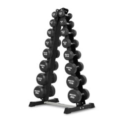ดัมเบลกลม หุ้มยาง IRONTEC  Set 8 คู่ พร้อมขาตั้ง (DB4012SET180KG)