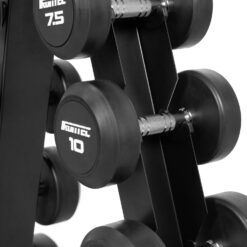 ดัมเบลกลม หุ้มยาง IRONTEC  Set 8 คู่ พร้อมขาตั้ง (DB4012SET180KG) - Image 5