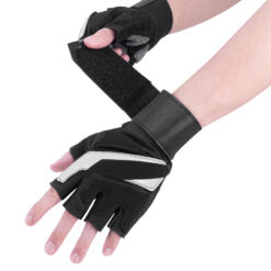 ถุงมือฟิตเนส (1 คู่) รุ่น FN-1-2061-BLACK - Image 4